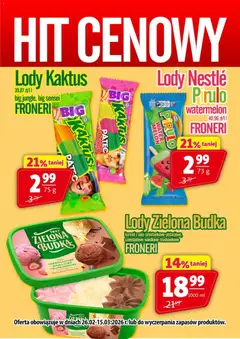 Pogląd gazetki "Promocja - Lody Froneri" ze sklepu Prim Market ważnej od 26.02.2026