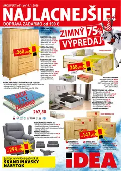 Náhľad IDEA nábytok letáku platného od 01.01.2026