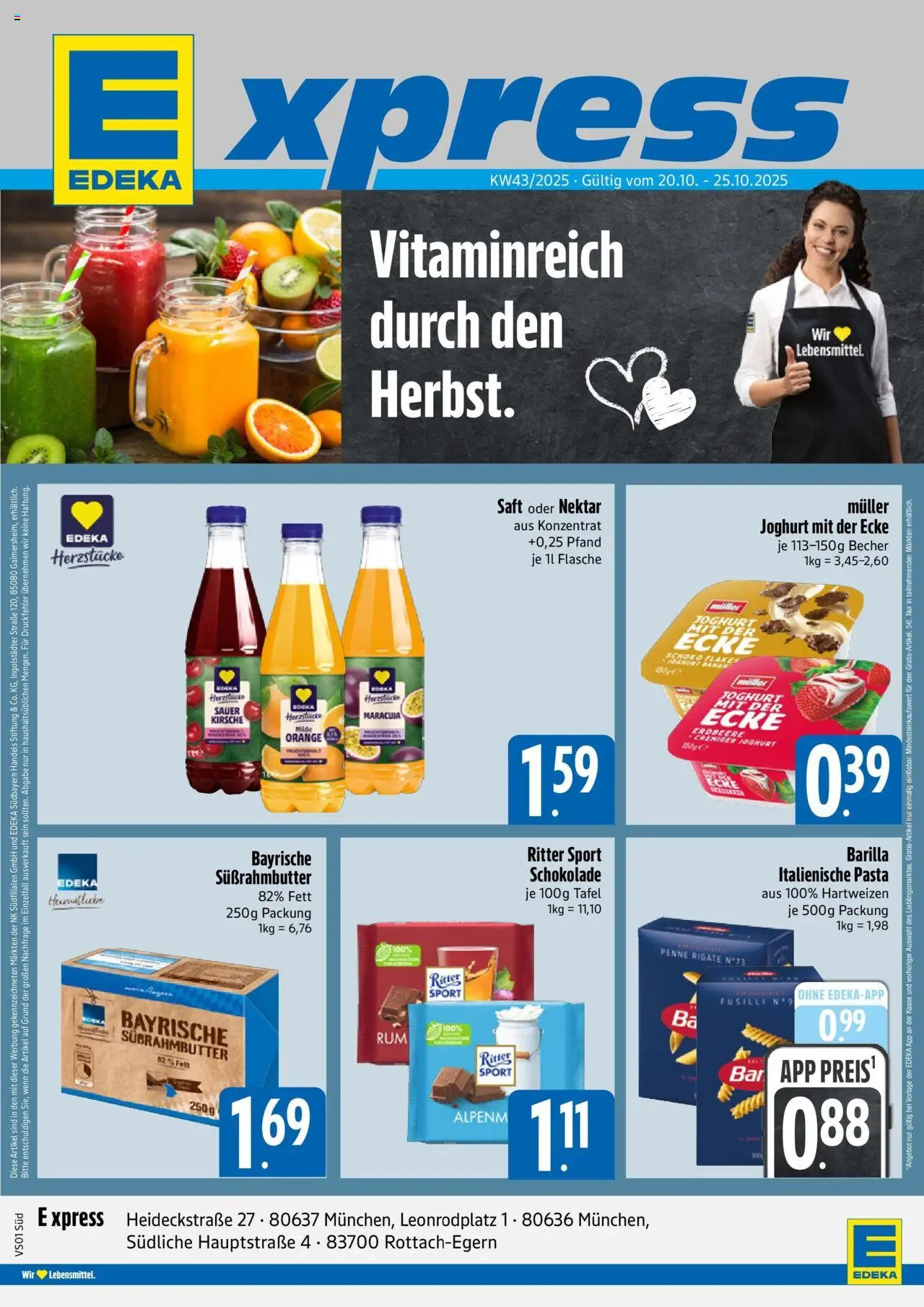 EDEKA Prospekt ab 20.10.2025 - Prospekt München Online