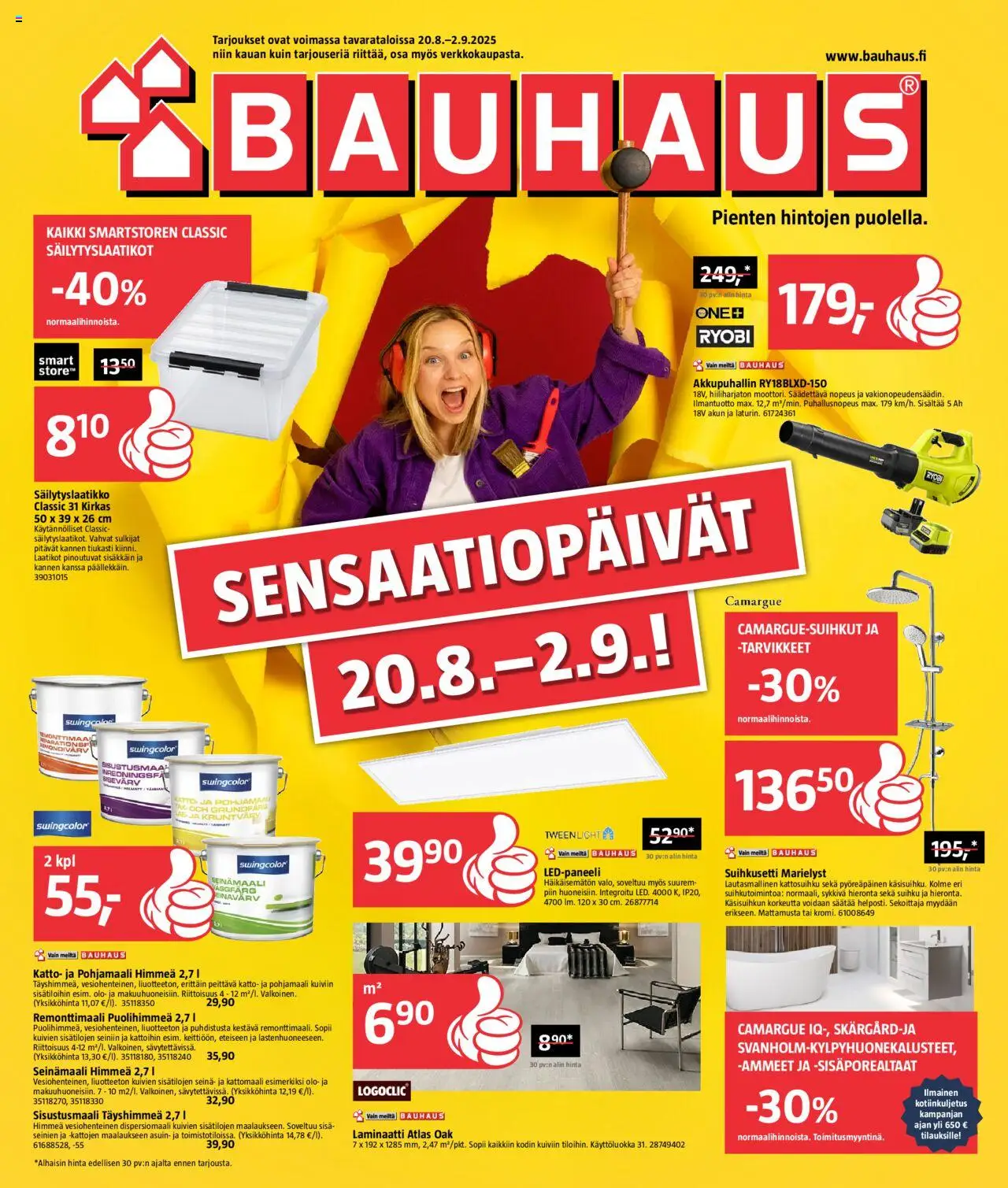 Bauhaus-kaupan Tarjoukset voimassa 20/08/2025 - Sivulla 1