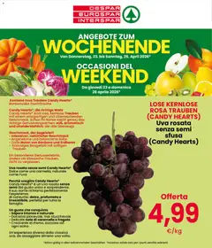 Anteprima dell'opuscolo Interspar volantino Wochenende dal negozio Interspar valido da 23/04/2026