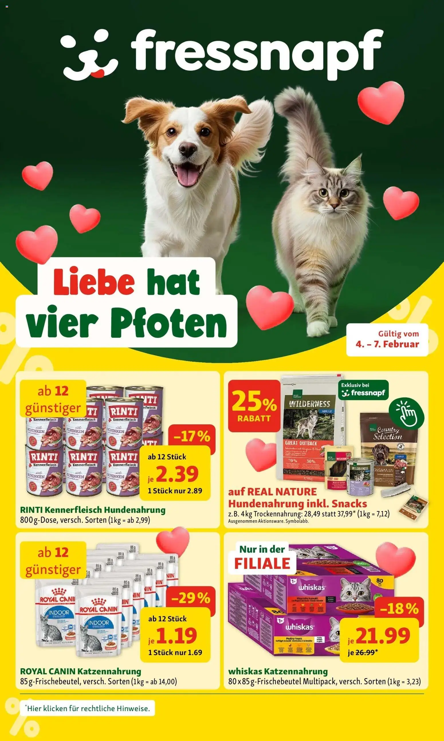 Vorschau der Angebote: Fressnapf St.Veit, Wien, Krems gültig ab 04.02.2026