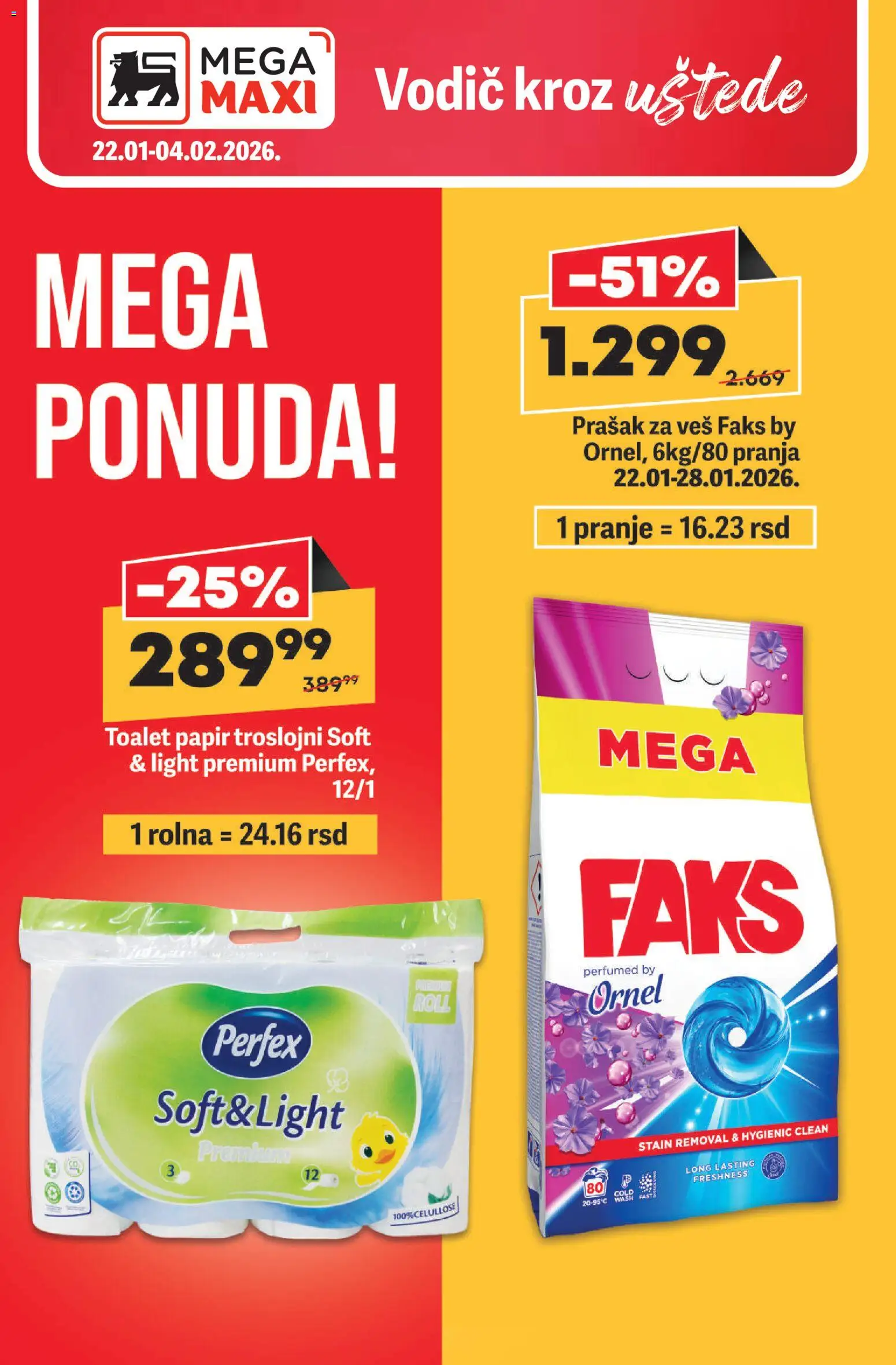 Pregled Mega Maxi kataloga - važi od 22.01.2026