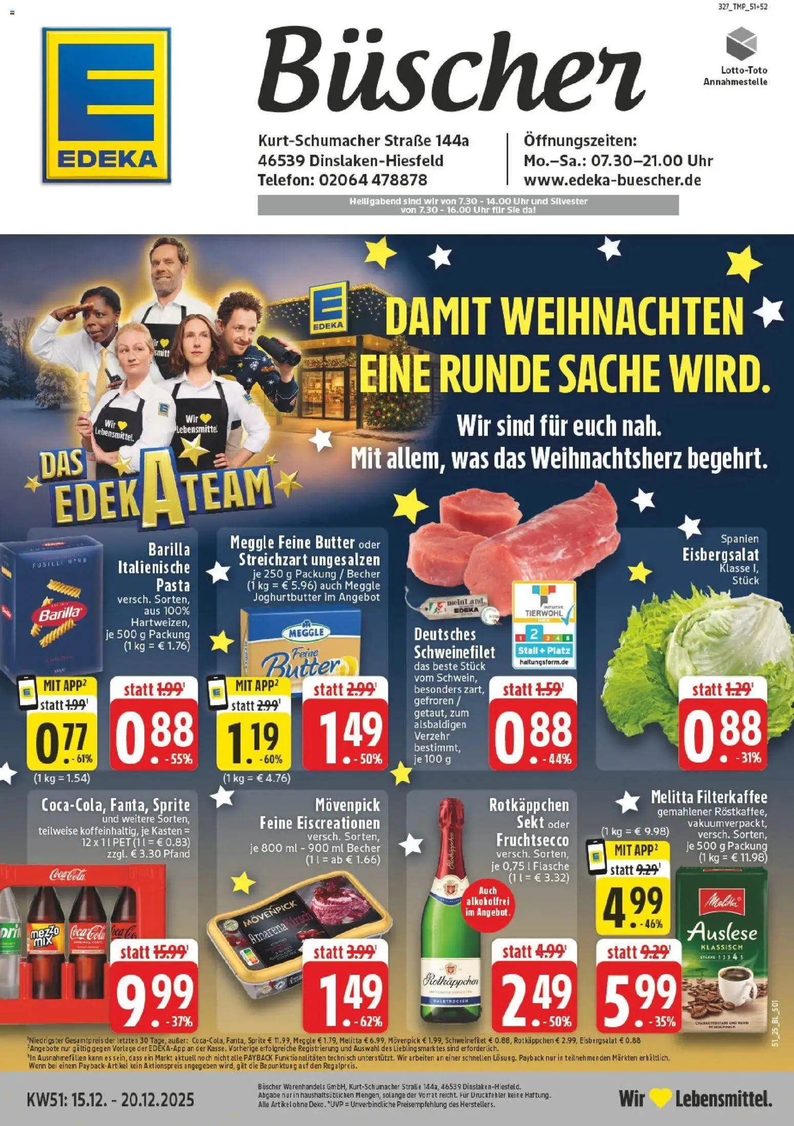 Vorschau von dem Prospekt des Geschäftes Edeka, gültig ab dem 15.12.2025