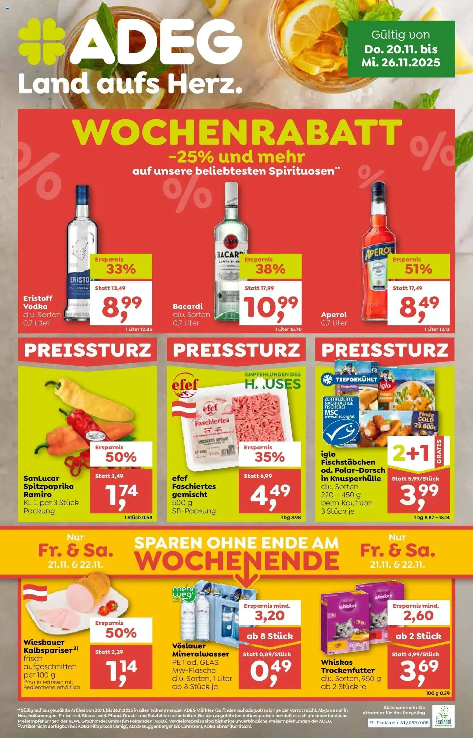 Vorschau der Angebote: ADEG Hollersbach gültig ab 20.11.2025