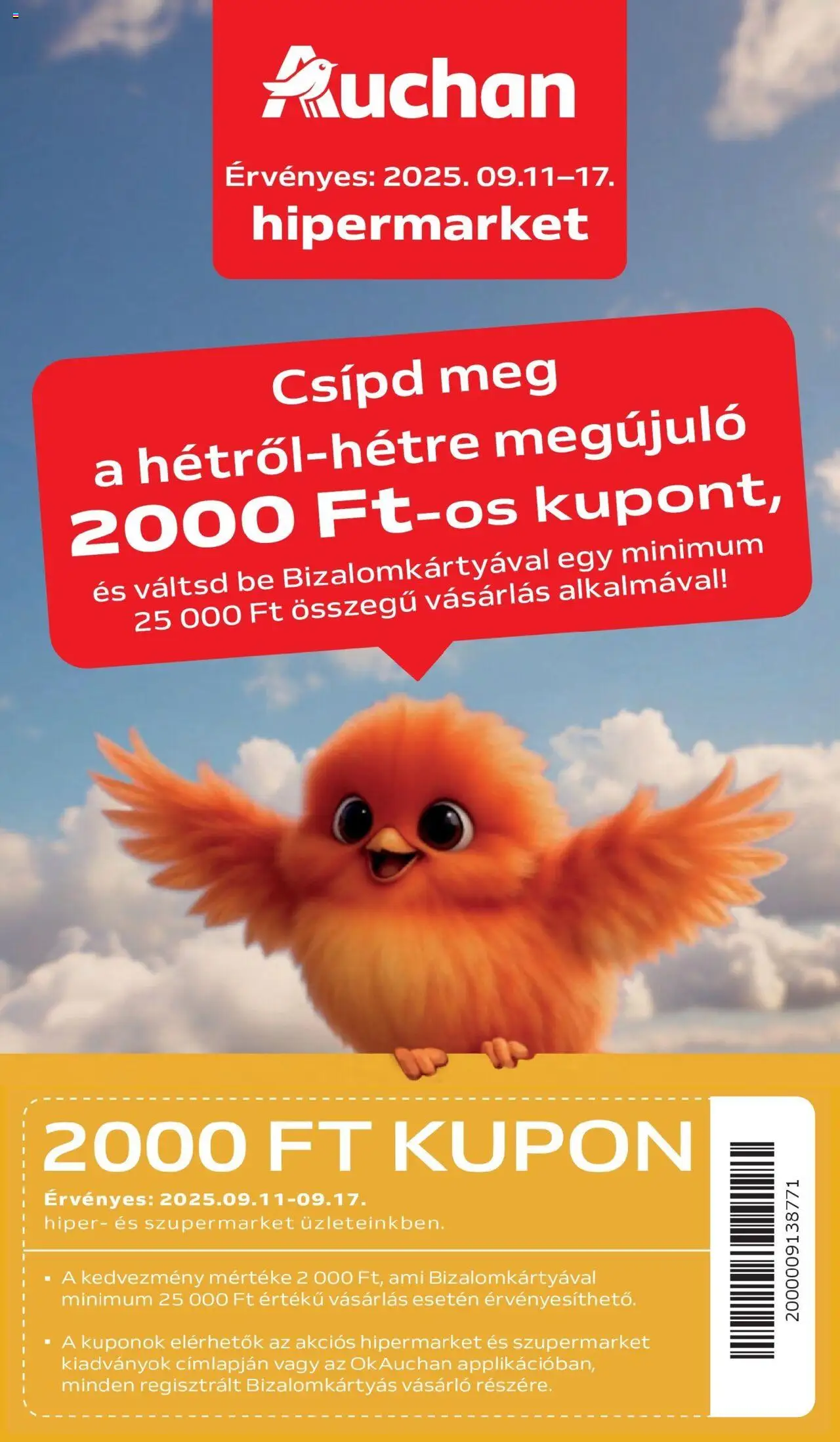 Auchan aktuális szórólap, érvényes 2025.09.11.-től - 1 oldal