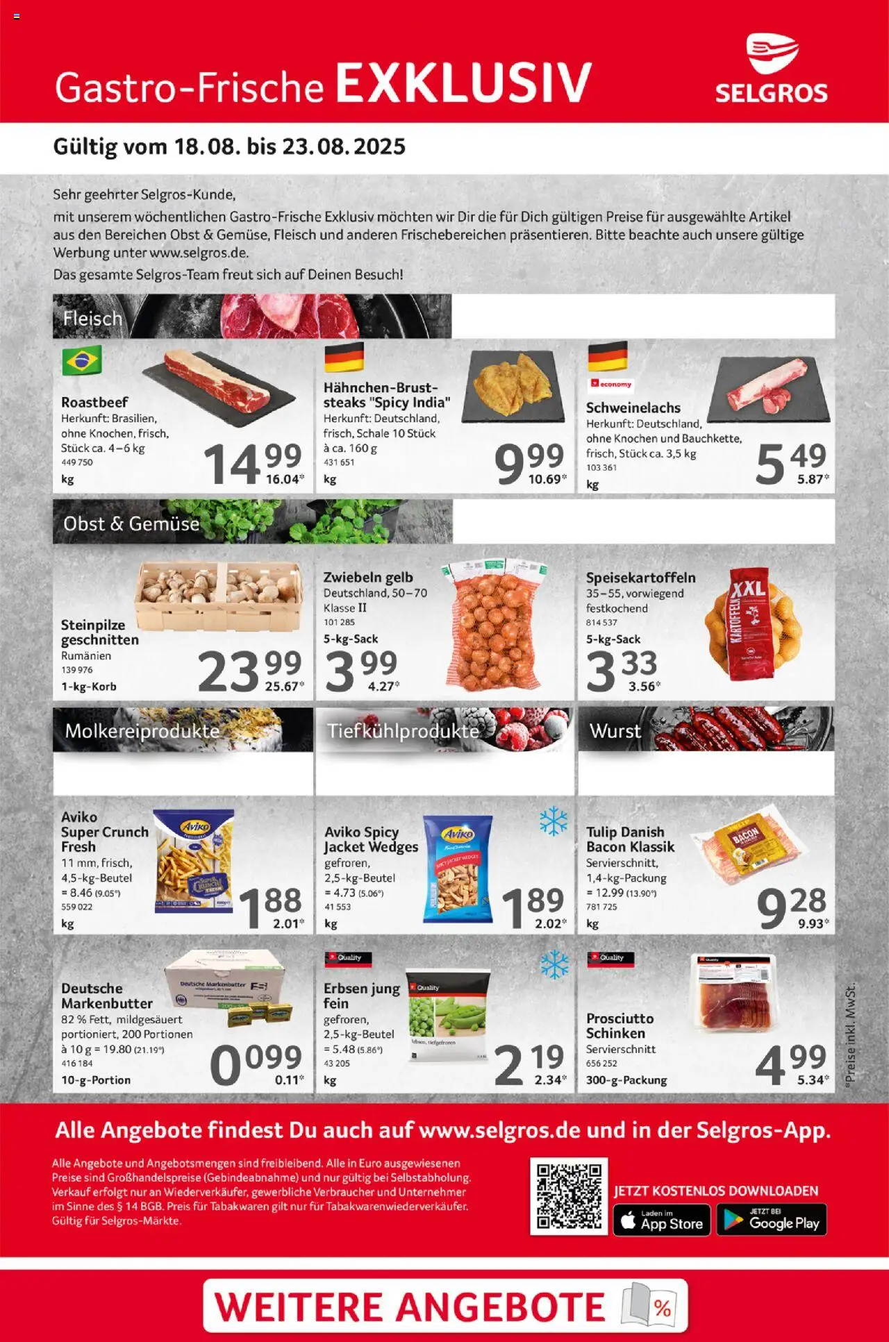 Selgros Gastro Angebote (vom 18.08.2025 - 23.08.2025)