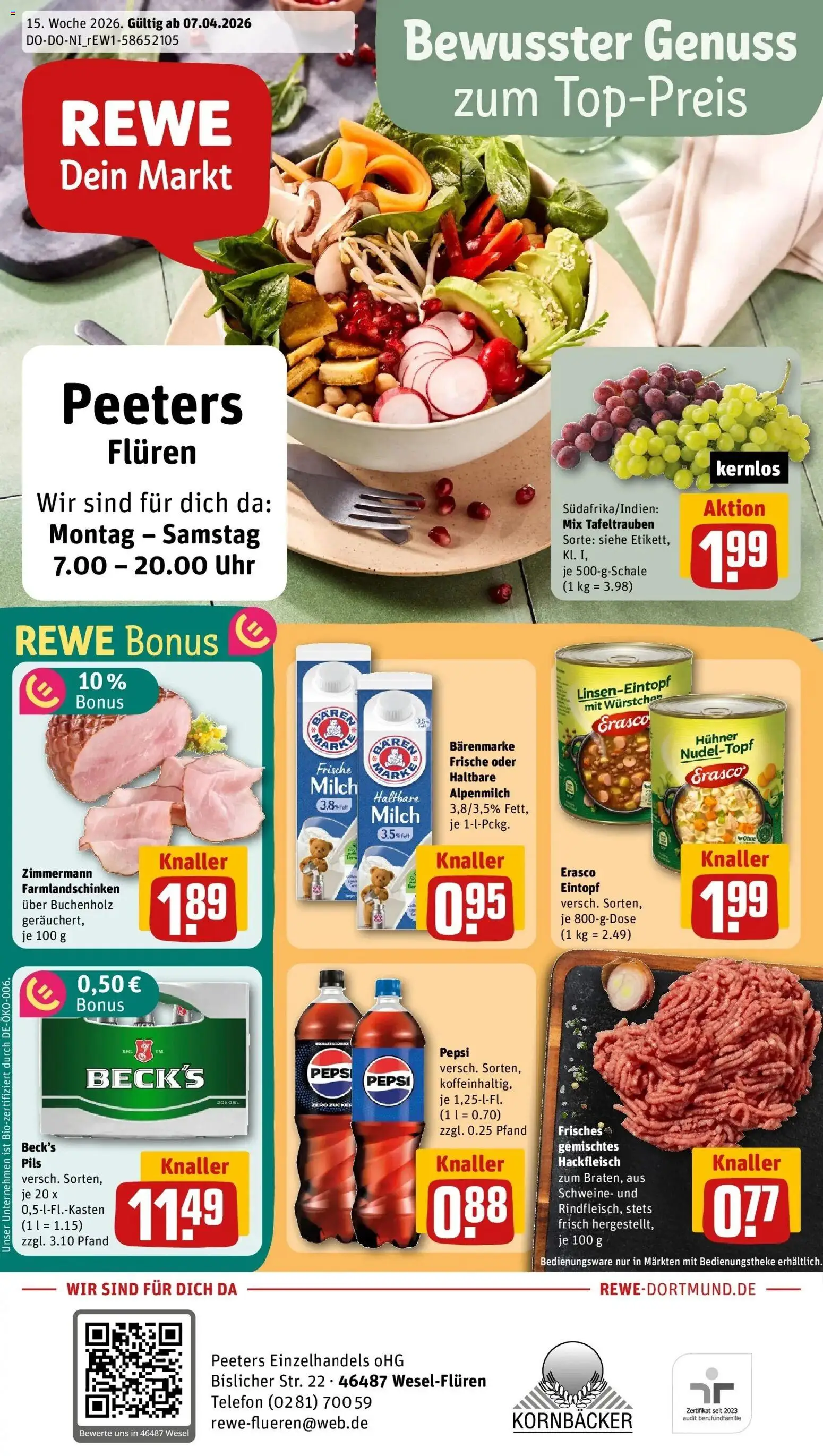 Vorschau von dem Prospekt des Geschäftes Rewe, gültig ab dem 05.04.2026