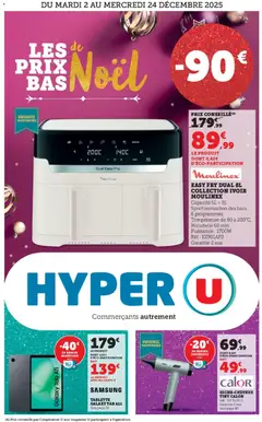 Prévisualisation de Noël à prix bas du magasin Hyper U formulaire valide 02/12/2025