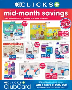 Preview of Clicks flyer valid from 13/01/2026