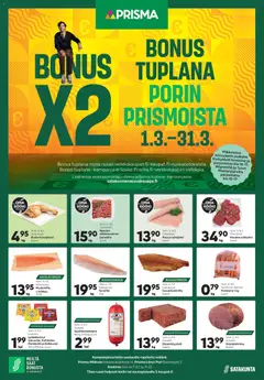 Kaupan Prisma Prisma tarjoukset - Bonus Tuplana esikatselu, voimassa 01/03/2026