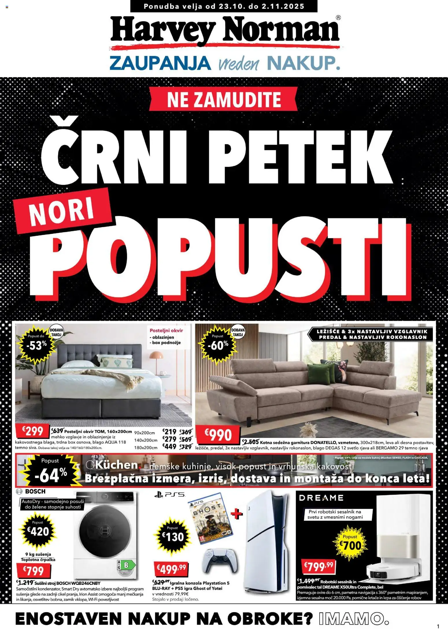 Harvey Norman Black Friday od 23.10.2025 - aktualna ponudba - stran 1