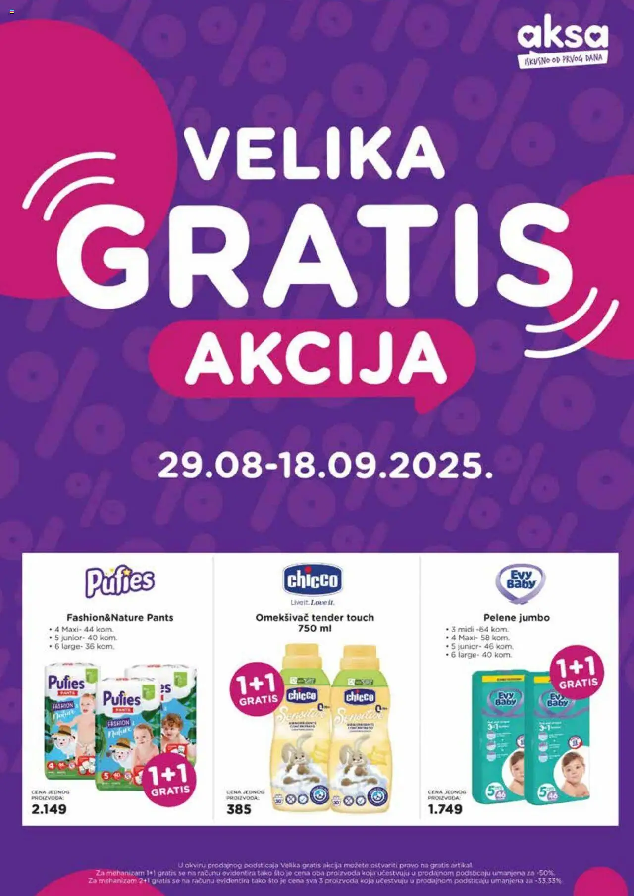 Aksa katalog važi od 29.08.2025 - stranica 1 - Sto, Pelene, Omekšivač