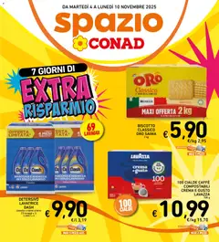 Anteprima dell'opuscolo Volantino Extra Risparmio dal negozio Spazio Conad valido da 04/11/2025
