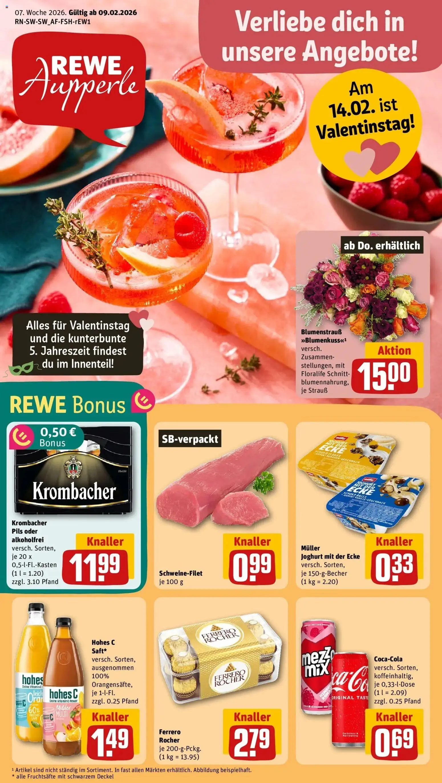 Vorschau von dem Prospekt des Geschäftes Rewe, gültig ab dem 09.02.2026