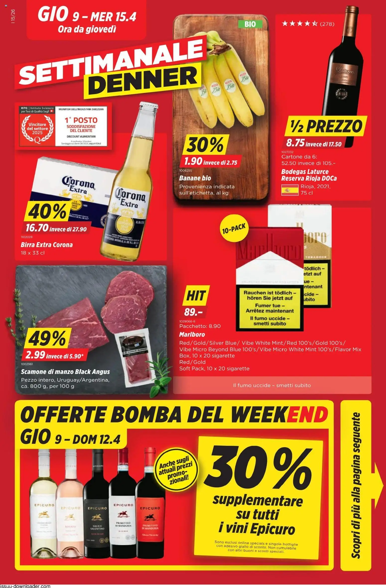 Vorschau des Merkblatts Denner aktionen IT vom Shop Denner gültig von 09.04.2026 bis 15.04.2026