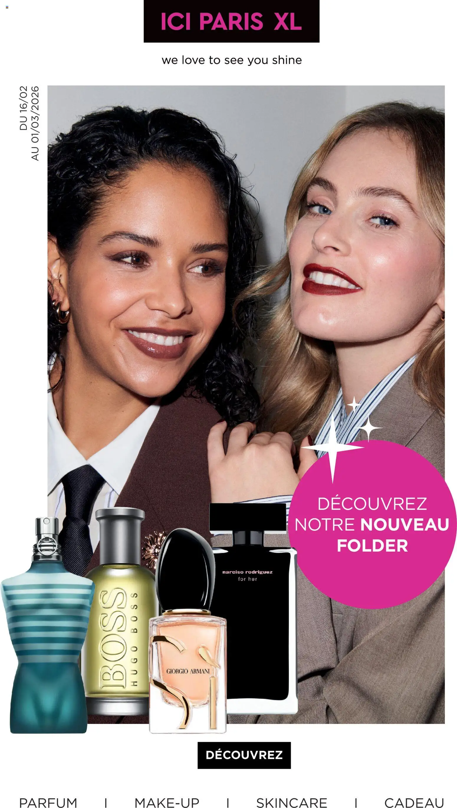 Voorbeeld van Publicité van winkel ICI Paris XL geldig vanaf 16/02/2026