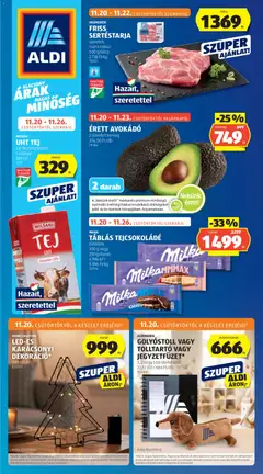 Aldi - Akciós újság Aldi megtekintése, amely érvényes 2025.11.20.-től