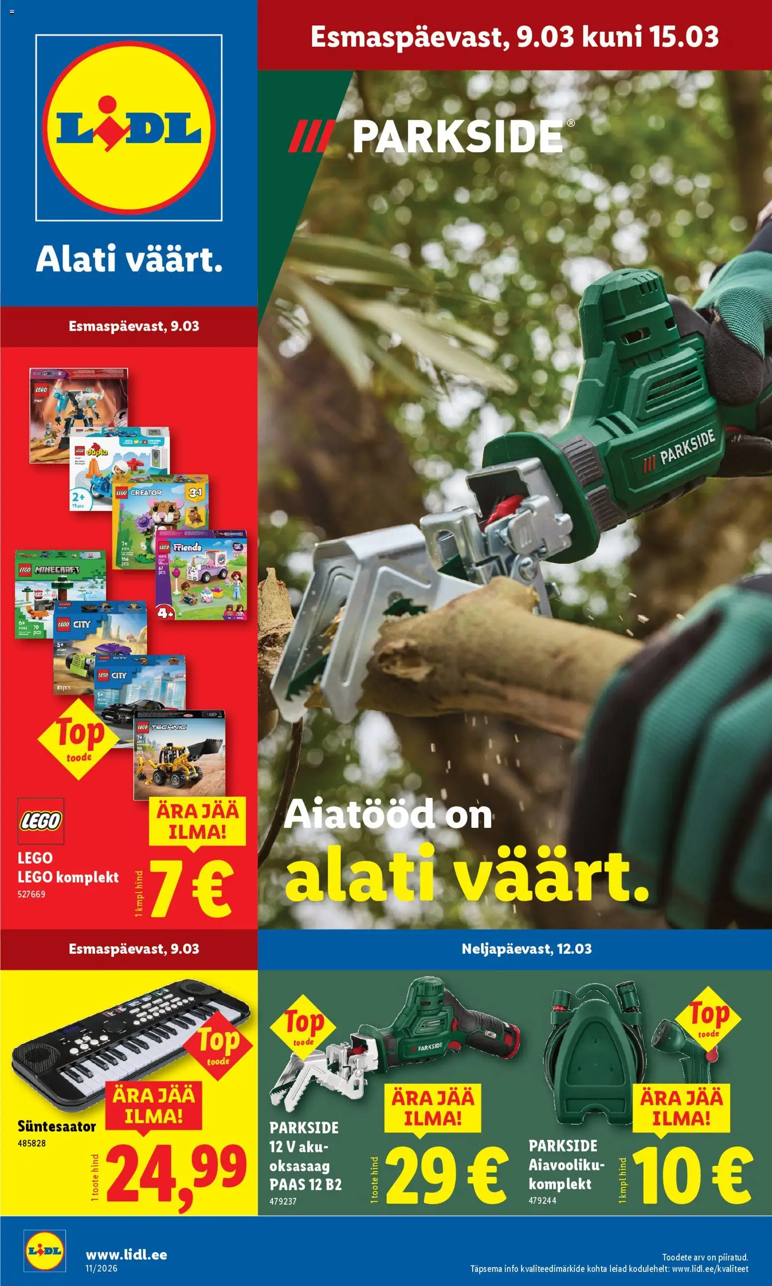 Lidl kliendilehe eelvaade alates 09.03.2026