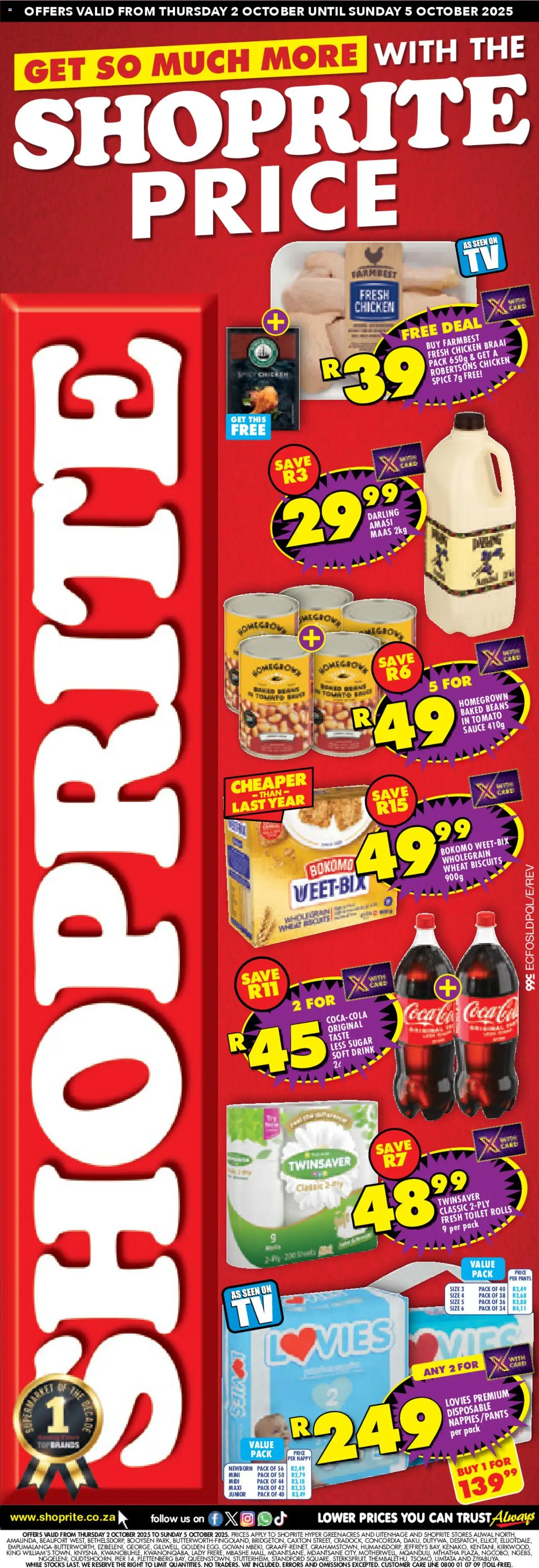 Shoprite Eastern Cape - More With Shoprite Price Exclusive 02/10 - 05/10/2025 >> Catalogue