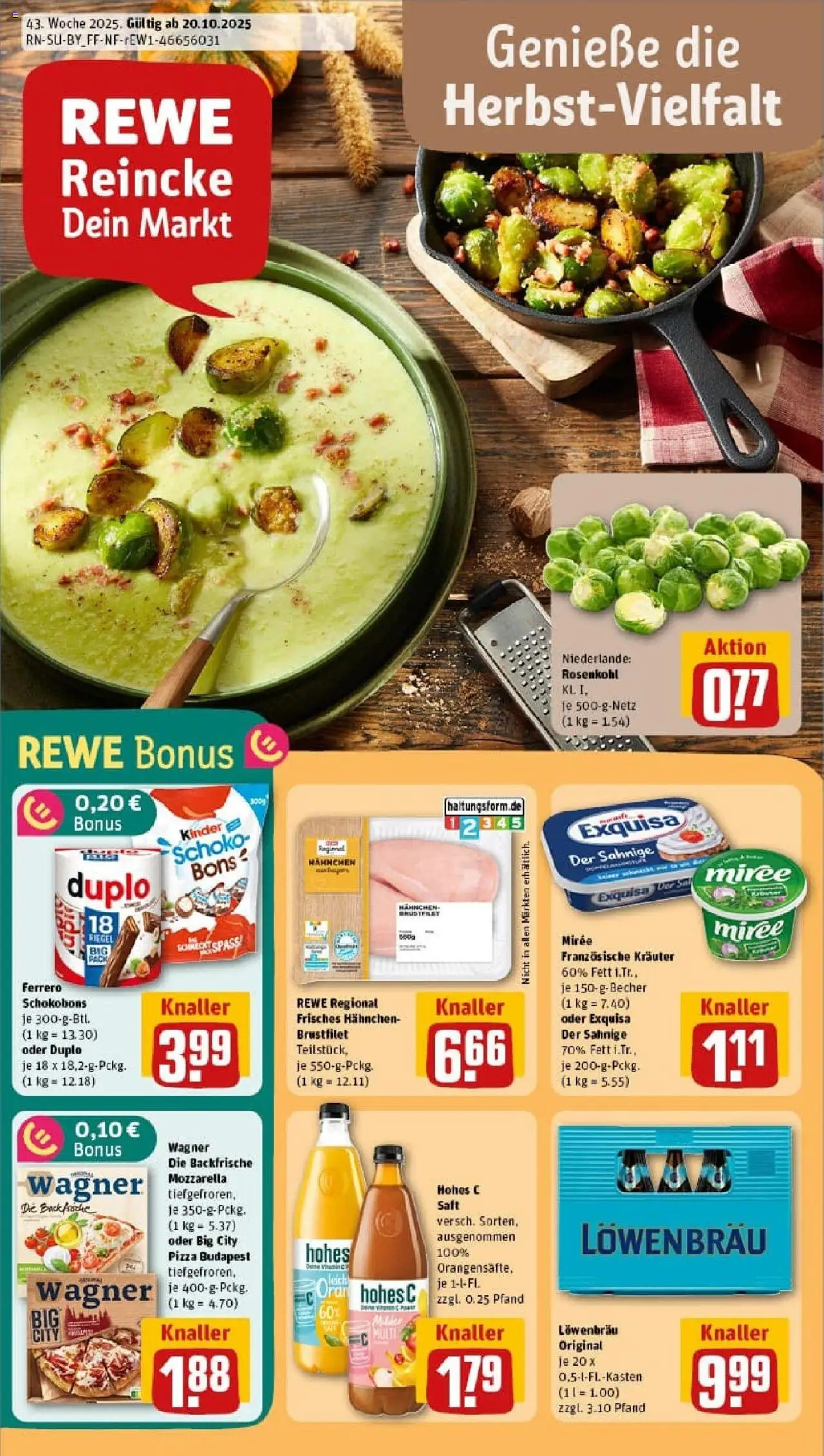 REWE Prospekt ab 19.10.2025 nächste Woche - Prospekt Augsburg	