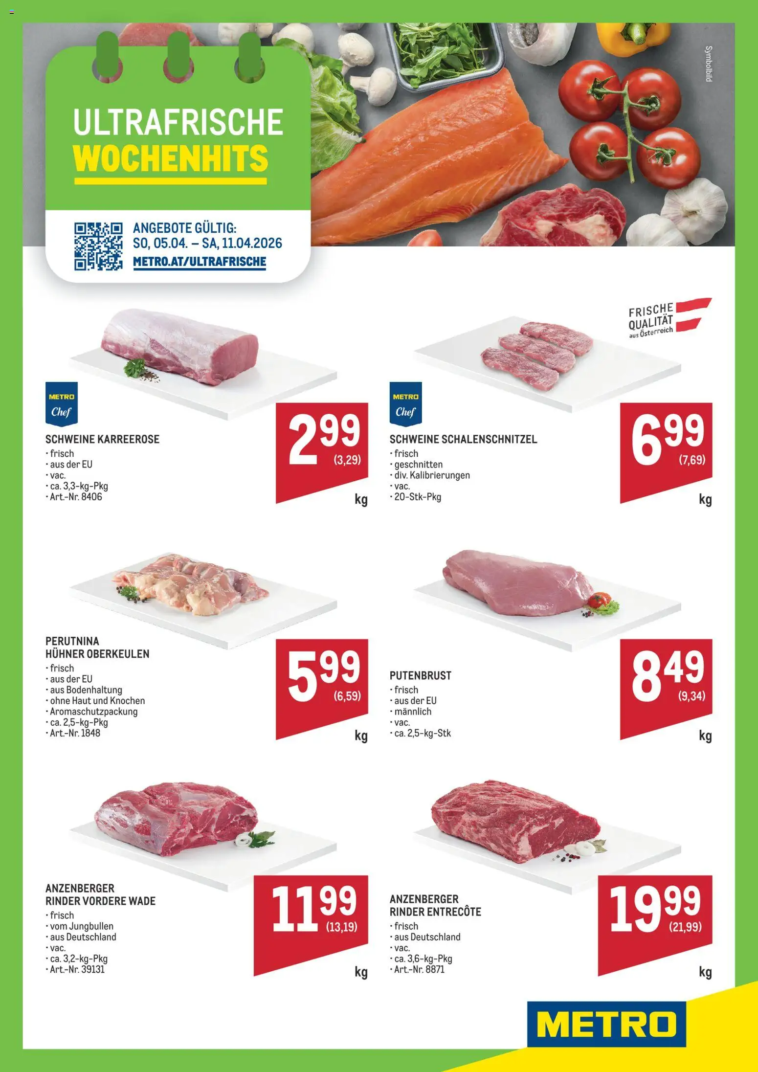 Vorschau der Angebote: Metro Metro angebote Angebote Wochenhits gültig ab 05.04.2026