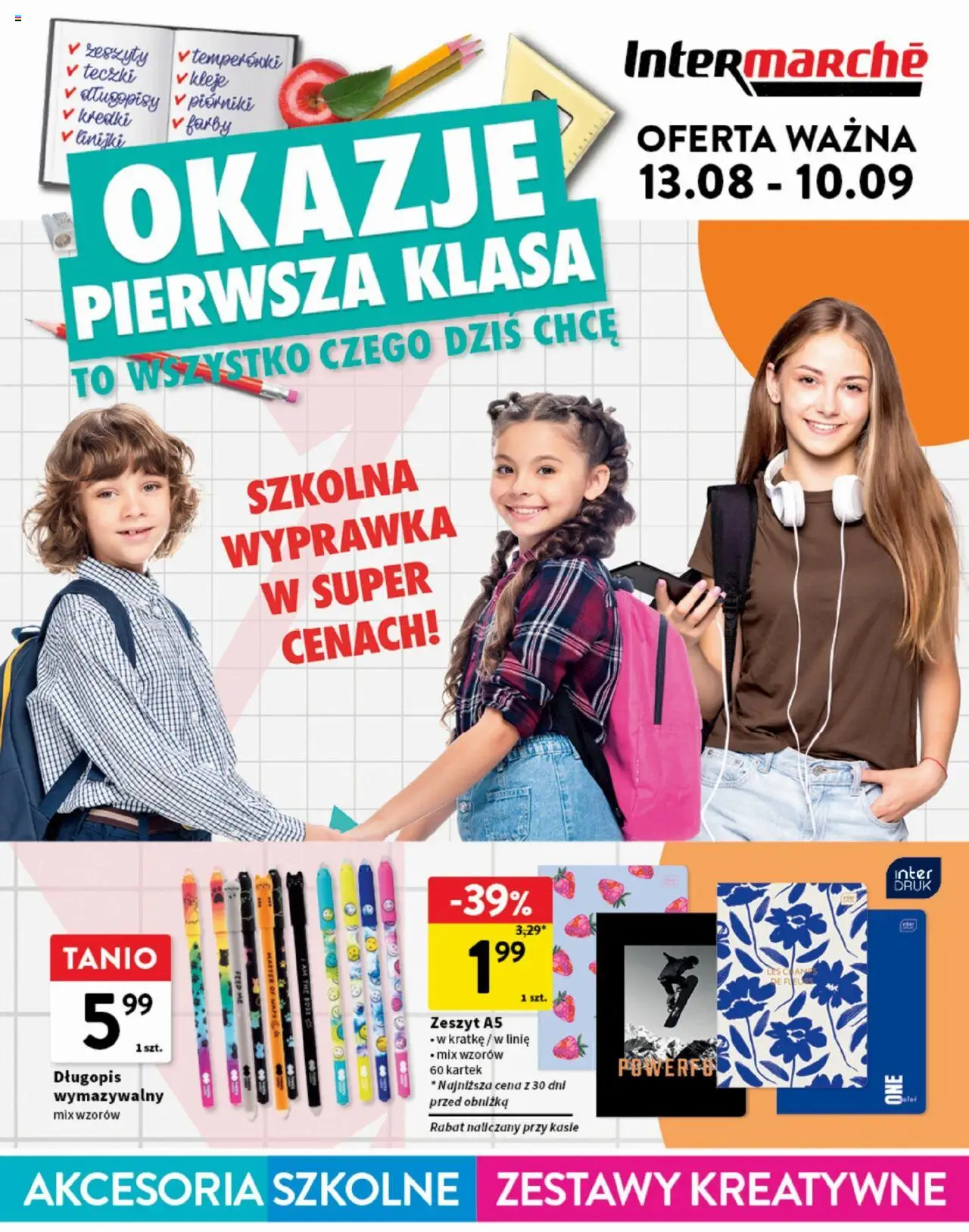 Intermarche Okazje pierwsza klasa od 13.08.2025 - Nowa Gazetka - Numer strony 1