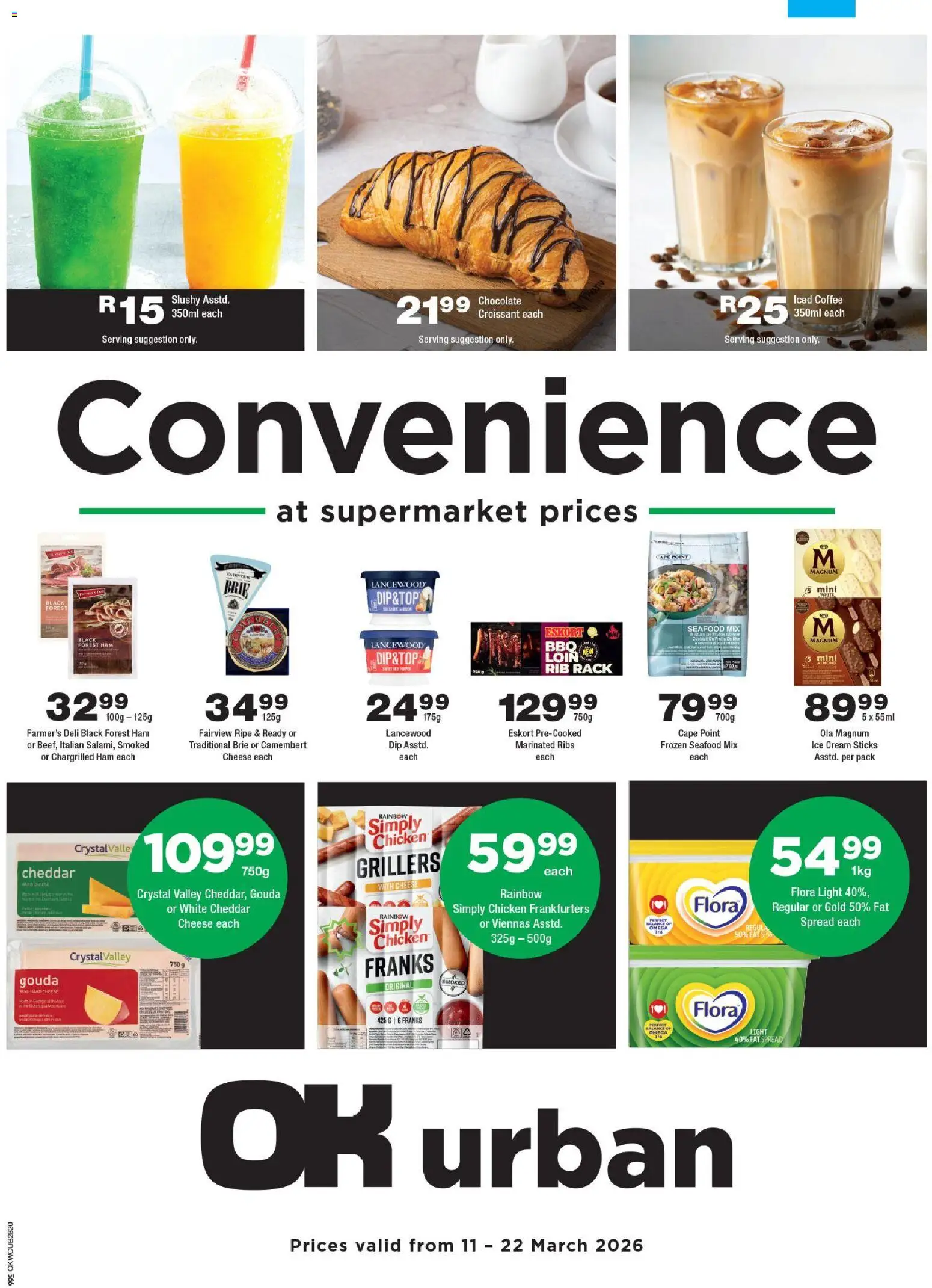 Preview of OK Foods flyer valid from 11/03/2026 - Coffee, Chocolate, Chicken, Light, Cream, Ribs, Ham, Spread