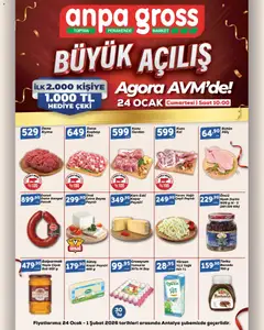 Anpa Gross Açılışa özel fırsatları kaçırma! 24.01.2026 - Broşürünün önizlemesi