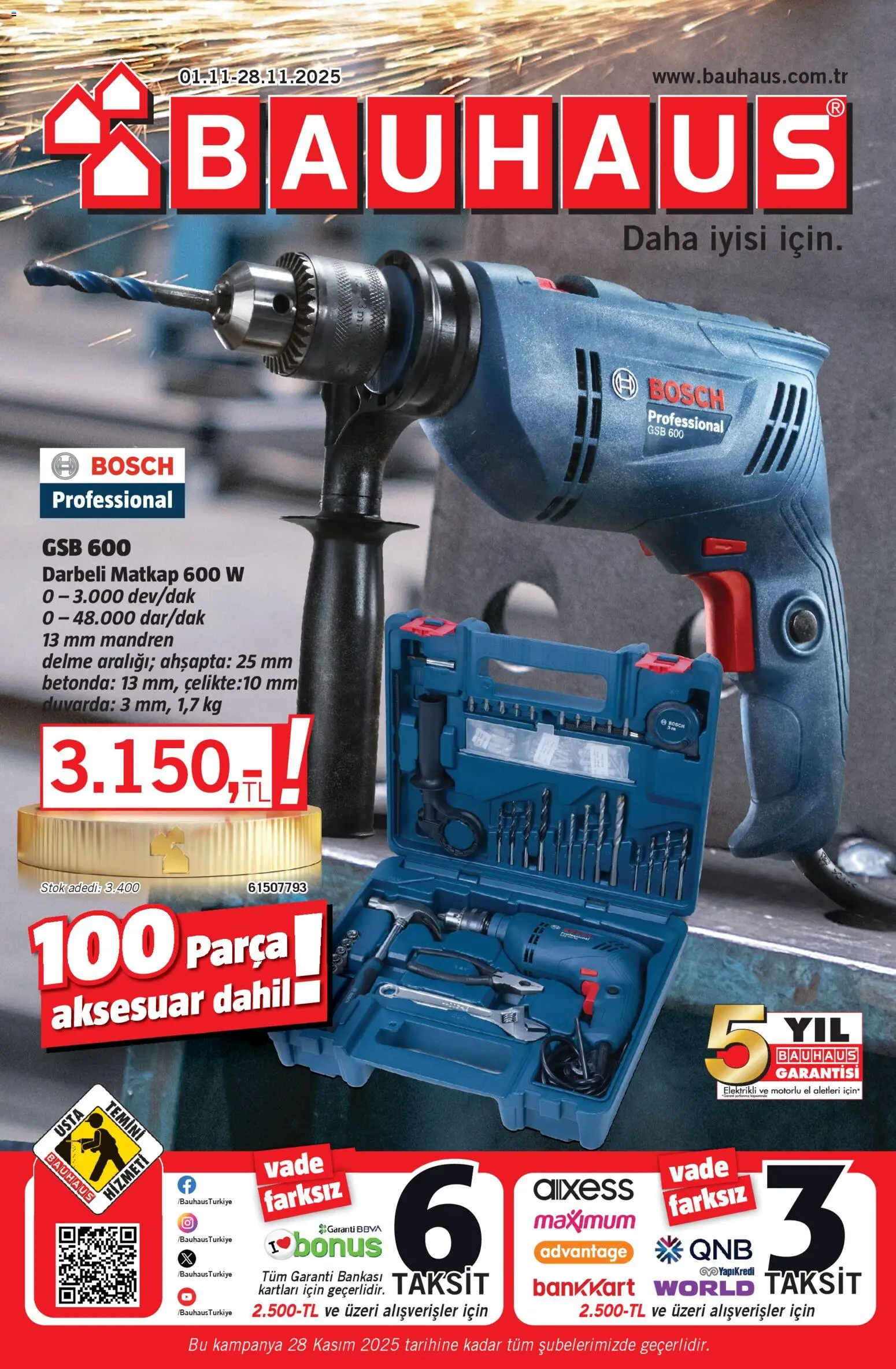 Bauhaus Katalog 01.11.2025 - Broşürünün önizlemesi