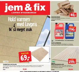 Eksempel på tilbudsavis Tilbudsavis fra butik Jem & fix gyldig fra 28/09/2025