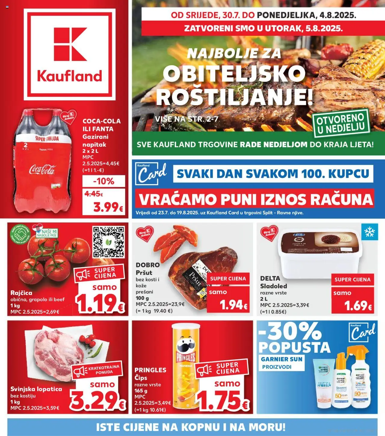 Kaufland HR aktuális szórólap, érvényes 2025.07.30.-től - 1 oldal