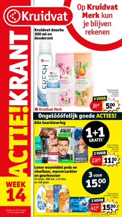 Voorbeeld van Kruidvat folder week 14 van winkel Kruidvat geldig vanaf 31-03-2026