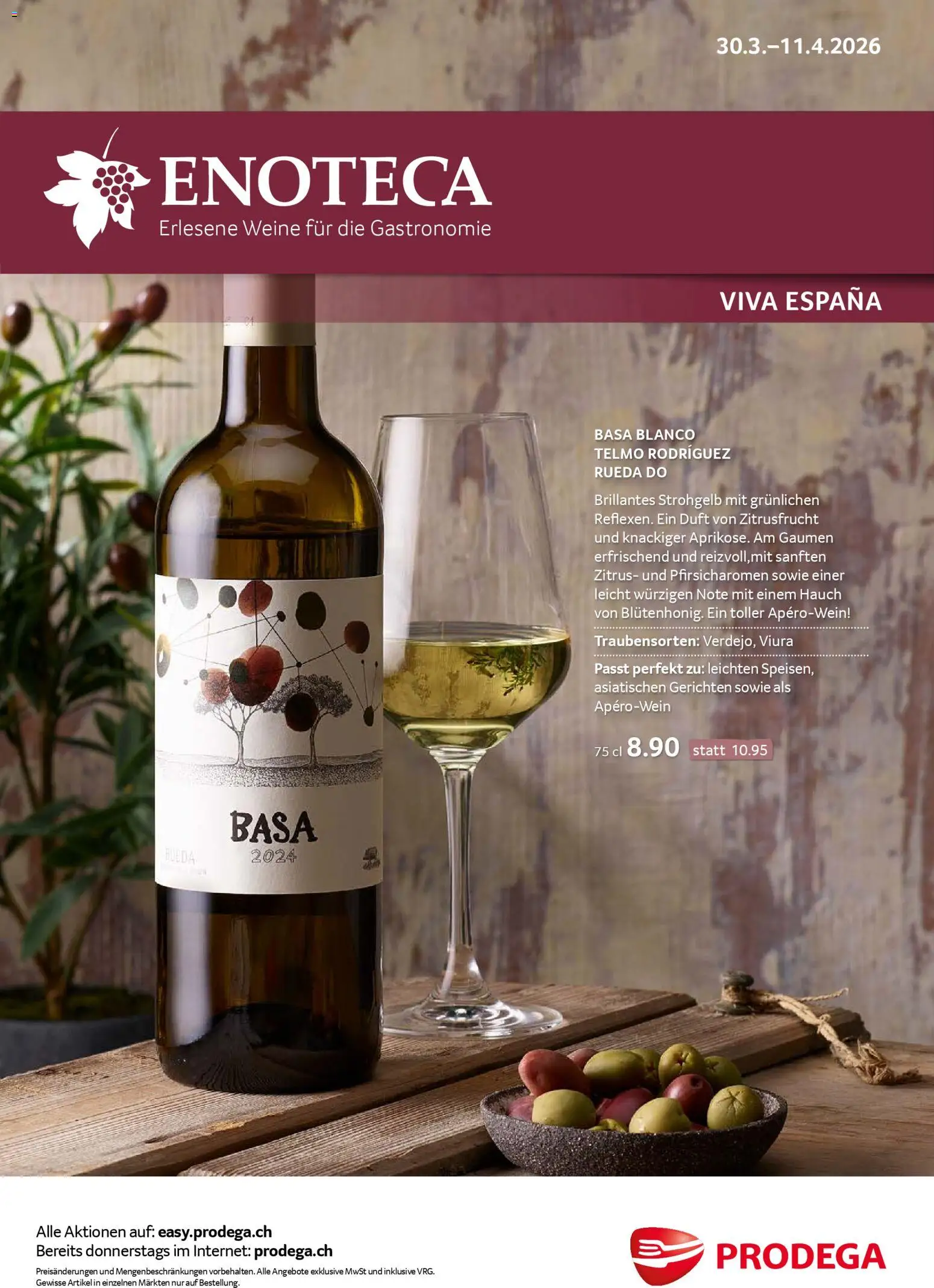 Vorschau des Merkblatts Prodega aktionen Enoteca vom Shop Prodega gültig von 30.03.2026 bis 11.04.2026 - Duft