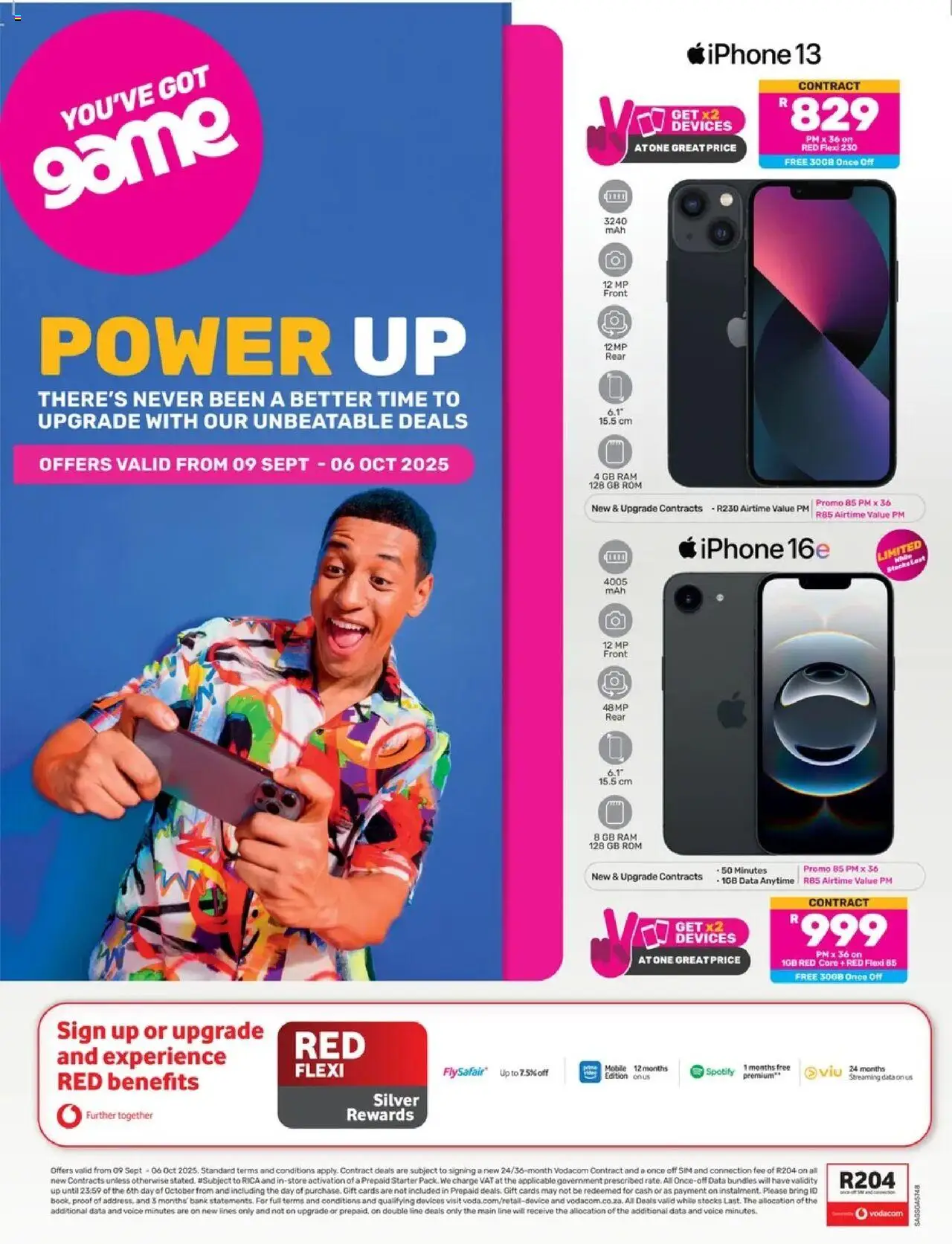 Game Vodacom from 09/09 - 06/10/2025 > Promotions
