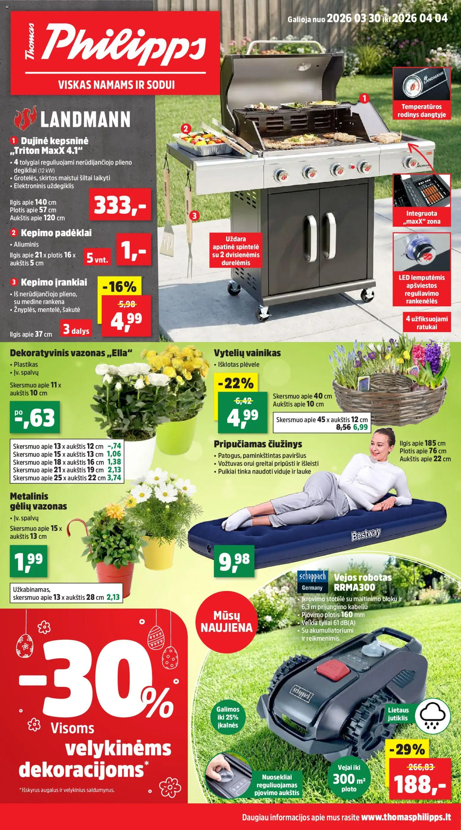 Thomas Philipps parduotuvės leidinio Thomas Philipps leidinys galiojančio nuo 2026.03.30 peržiūra