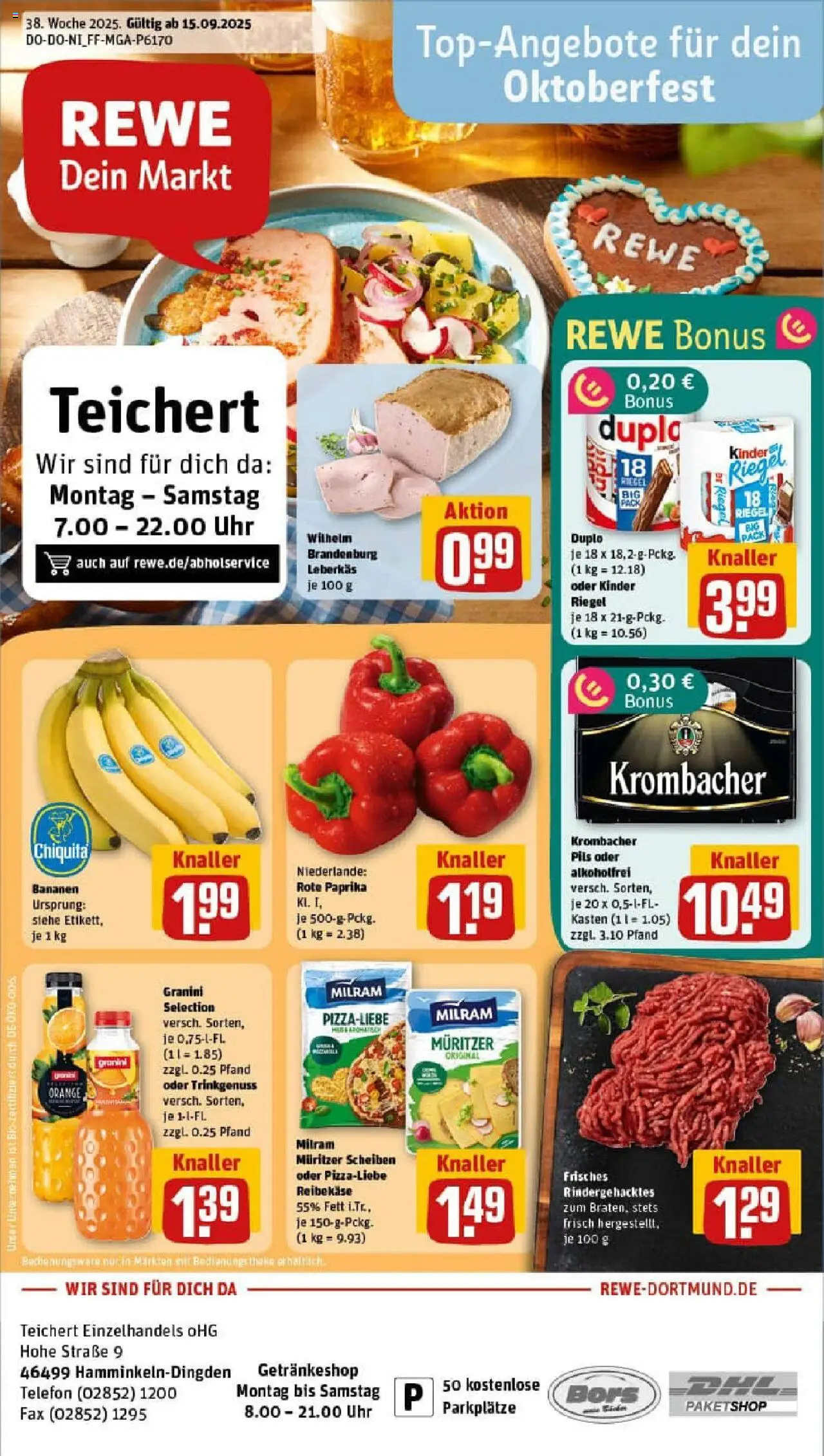 REWE Prospekt ab 14.09.2025 nächste Woche - Prospekt Hamminkeln	