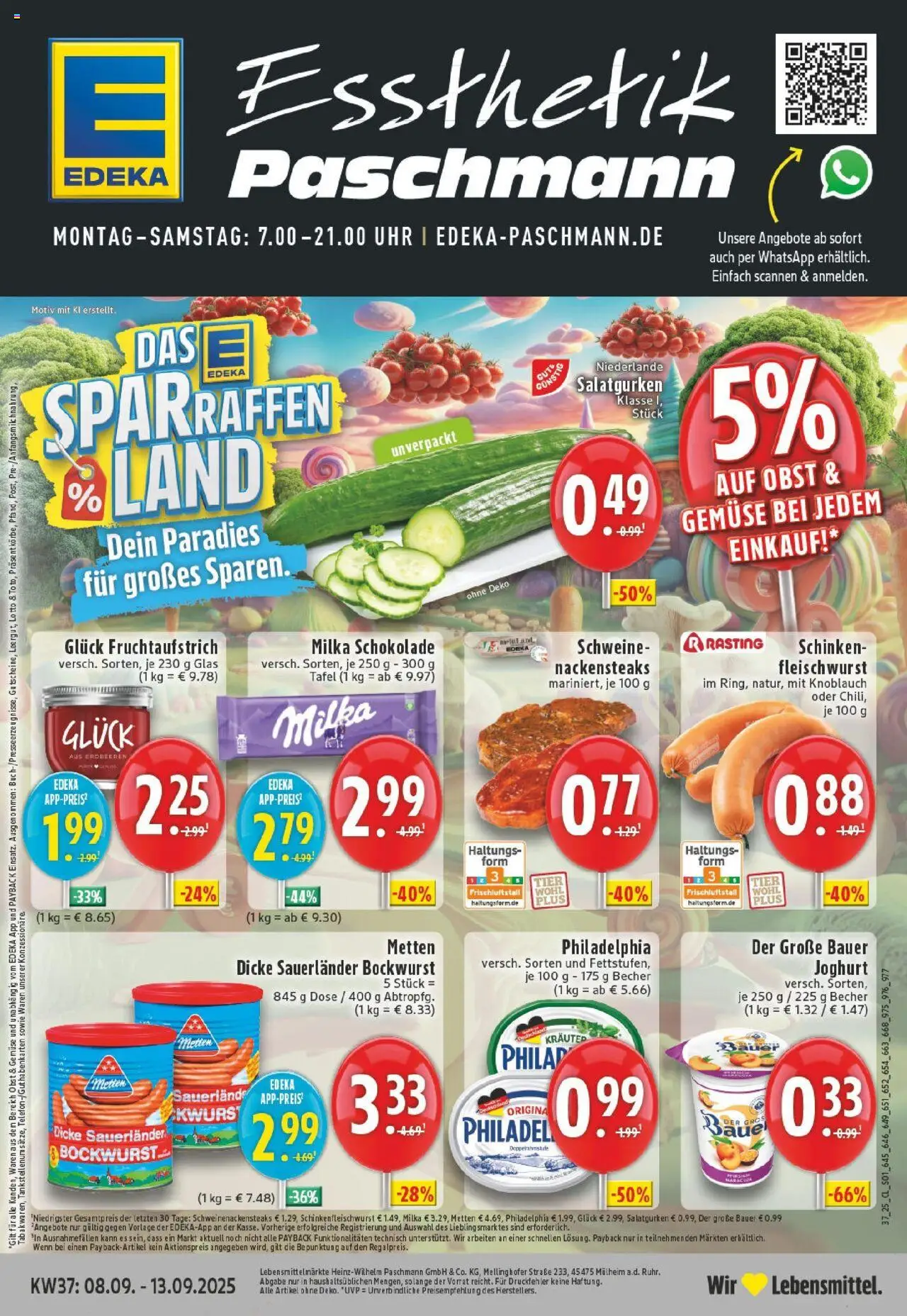 EDEKA Prospekt ab 07.09.2025 - Prospekt Düsseldorf - Bilk Online