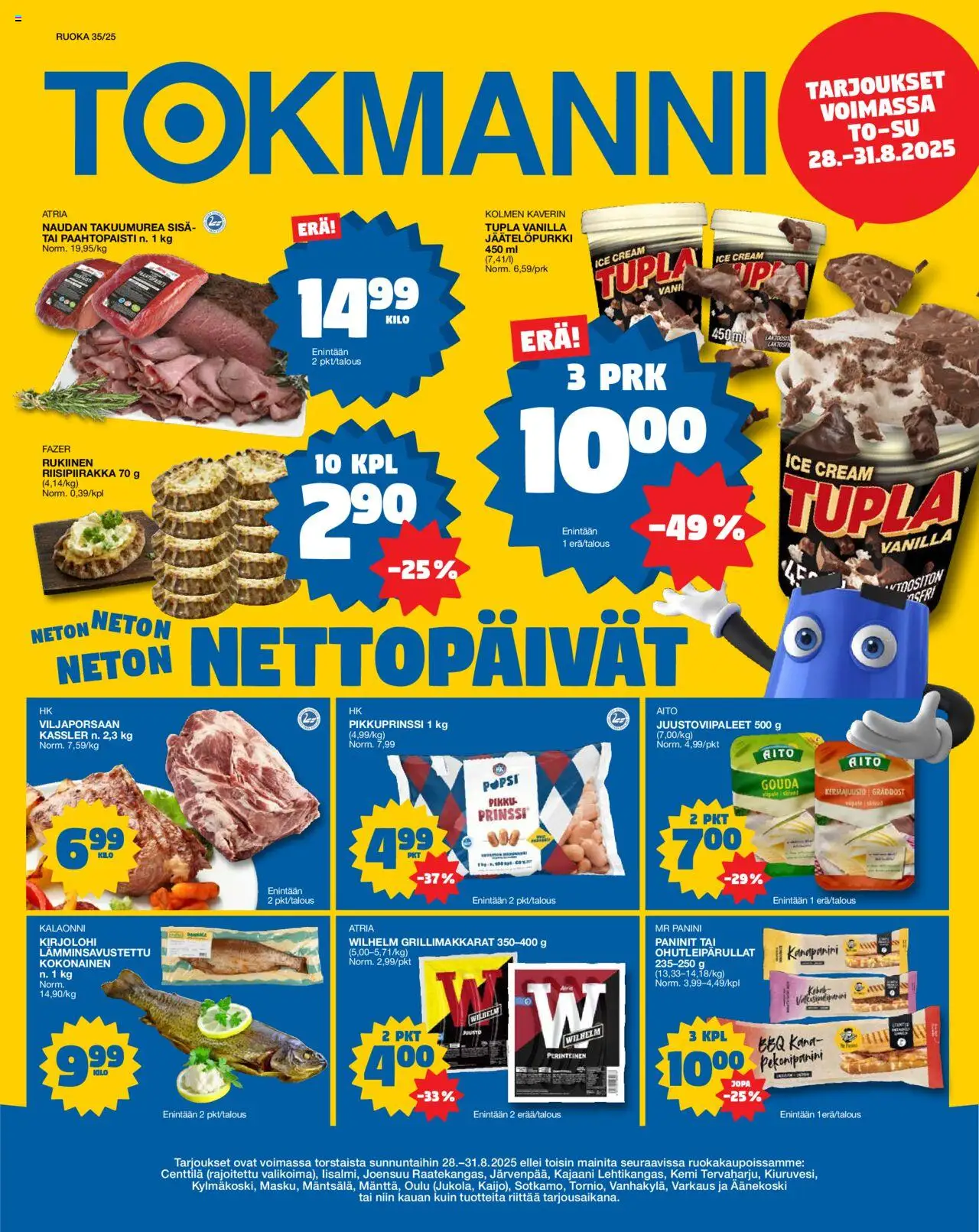 Tokmanni-kaupan Ruokatarjoukset voimassa 28/08/2025 - Sivulla 1
