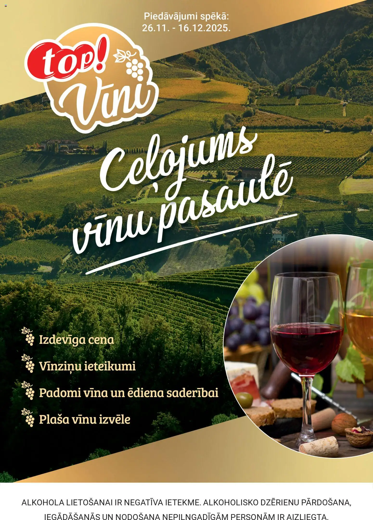 Skatīt Top! akciju bukletu, derīgs no 2025.11.26