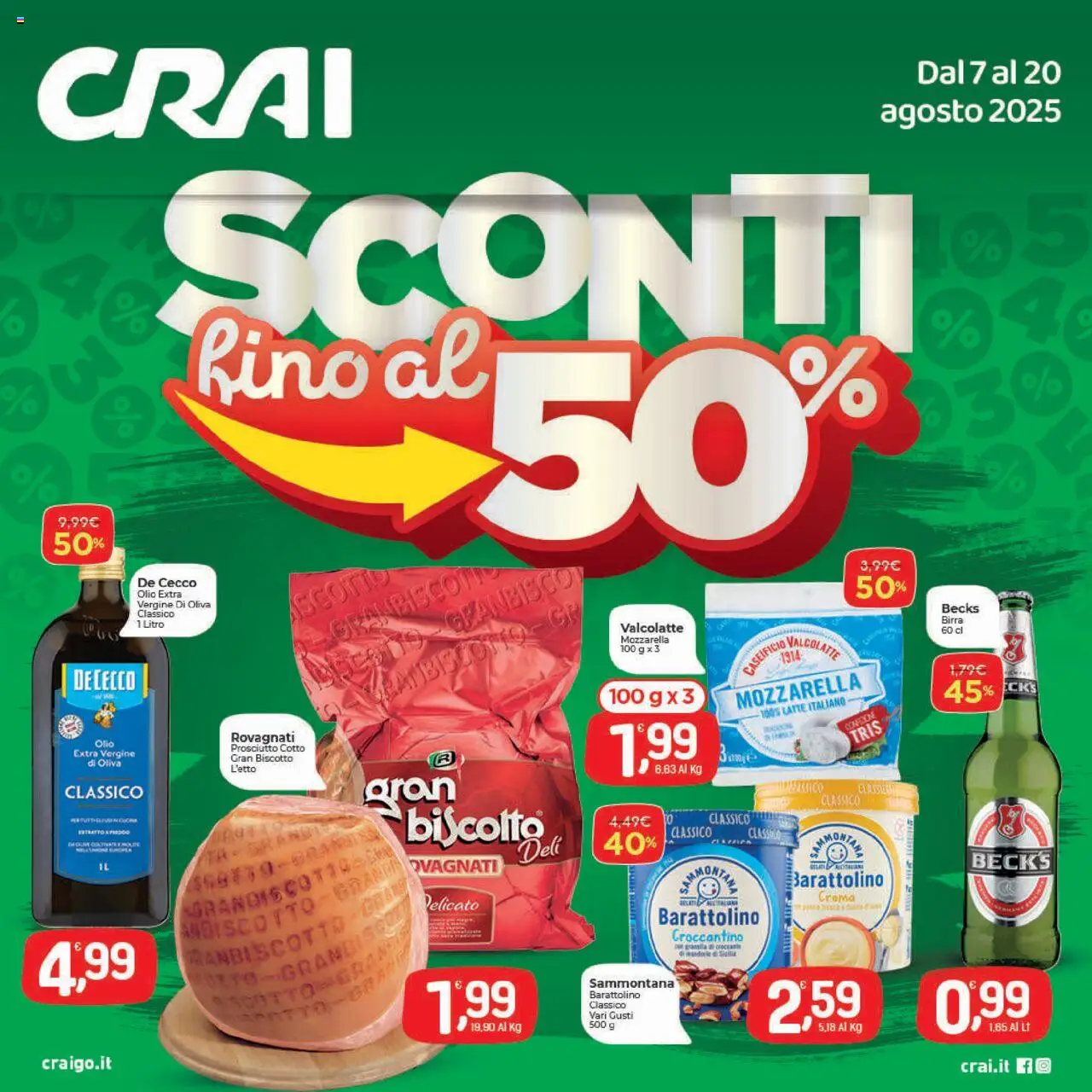 Volantino CRAI valido da 07/08/2025 numero di pagina 1