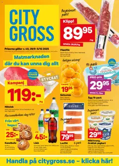 Förhandsgranska reklamblad Värmdö från butik City Gross gäller från 29/09/2025