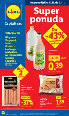 Pregled letka Super ponuda trgovine Lidl vrijedi od 17.11.2025