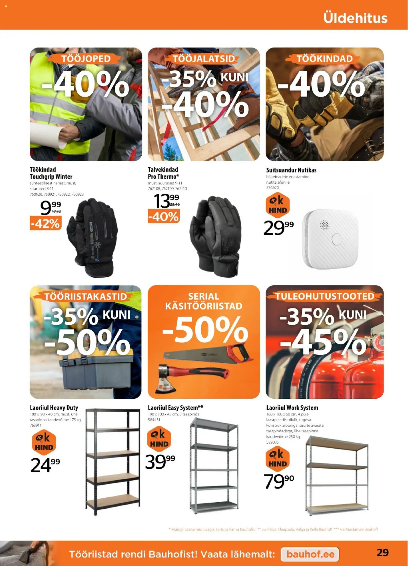 Bauhof kliendilehe eelvaade alates 2026.01.06