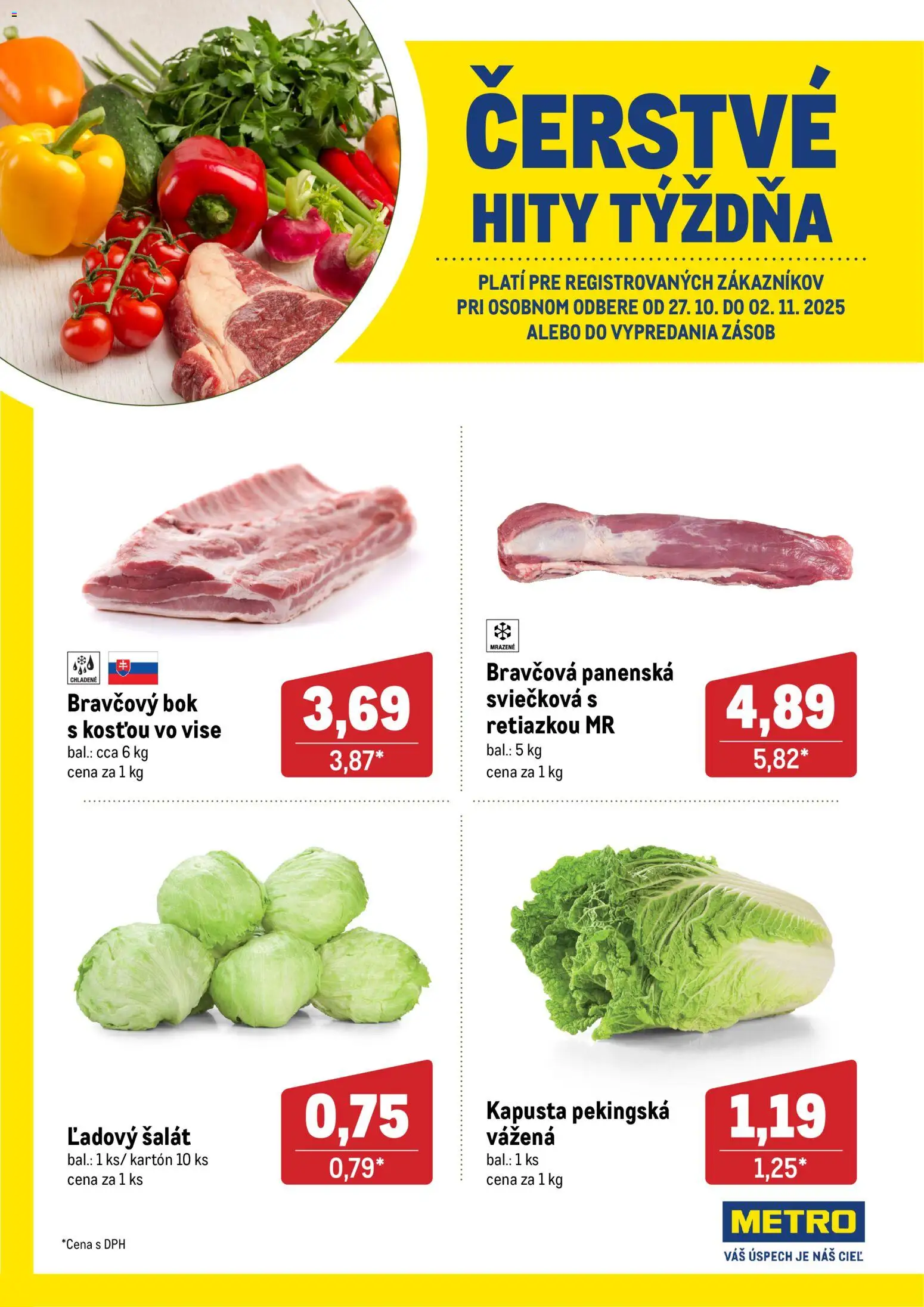Metro Čerstvé hity týždňa (27.10. - 02.11.2025) - Akčná ponuka