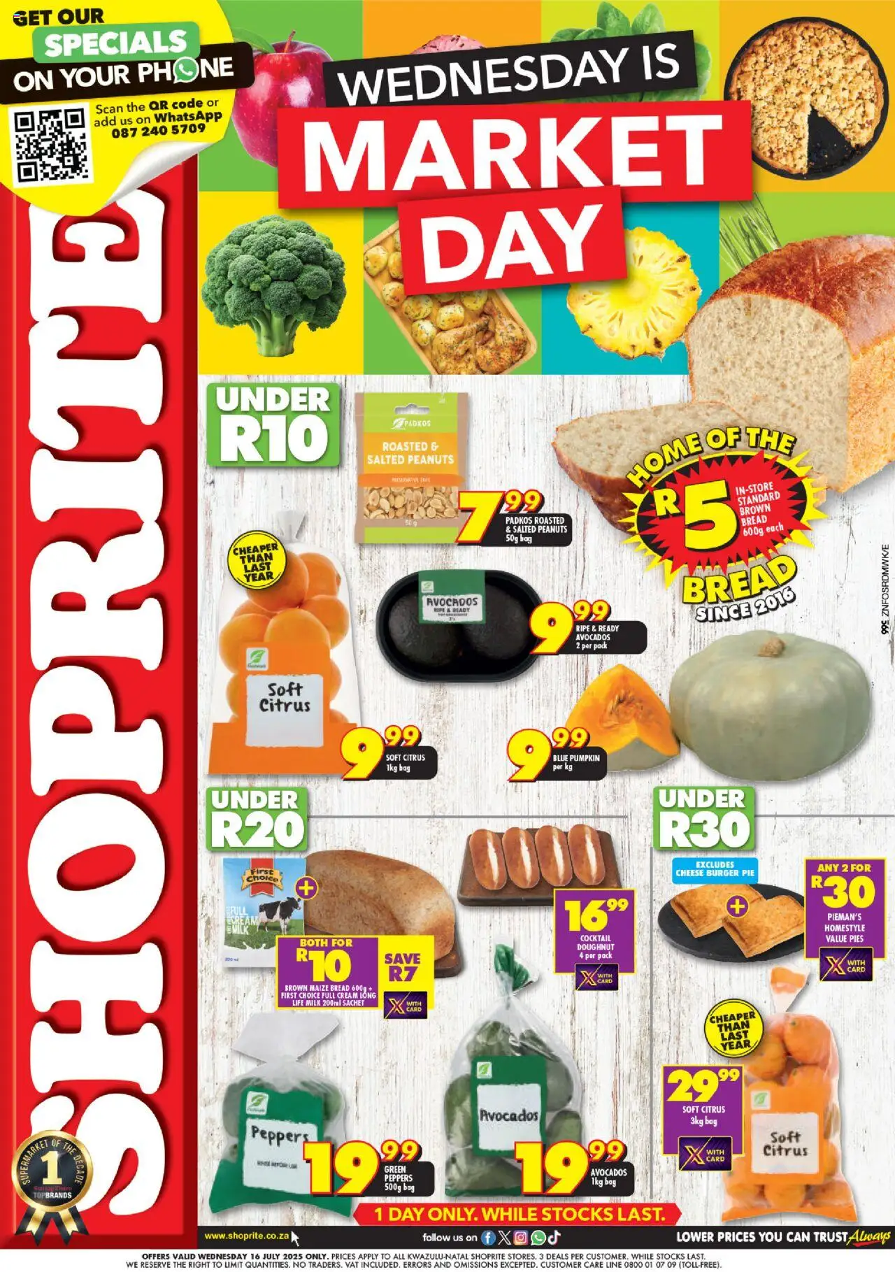 Shoprite KwaZulu-Natal - Market Day Deals 16/07 - 16/07/2025 >> Catalogue