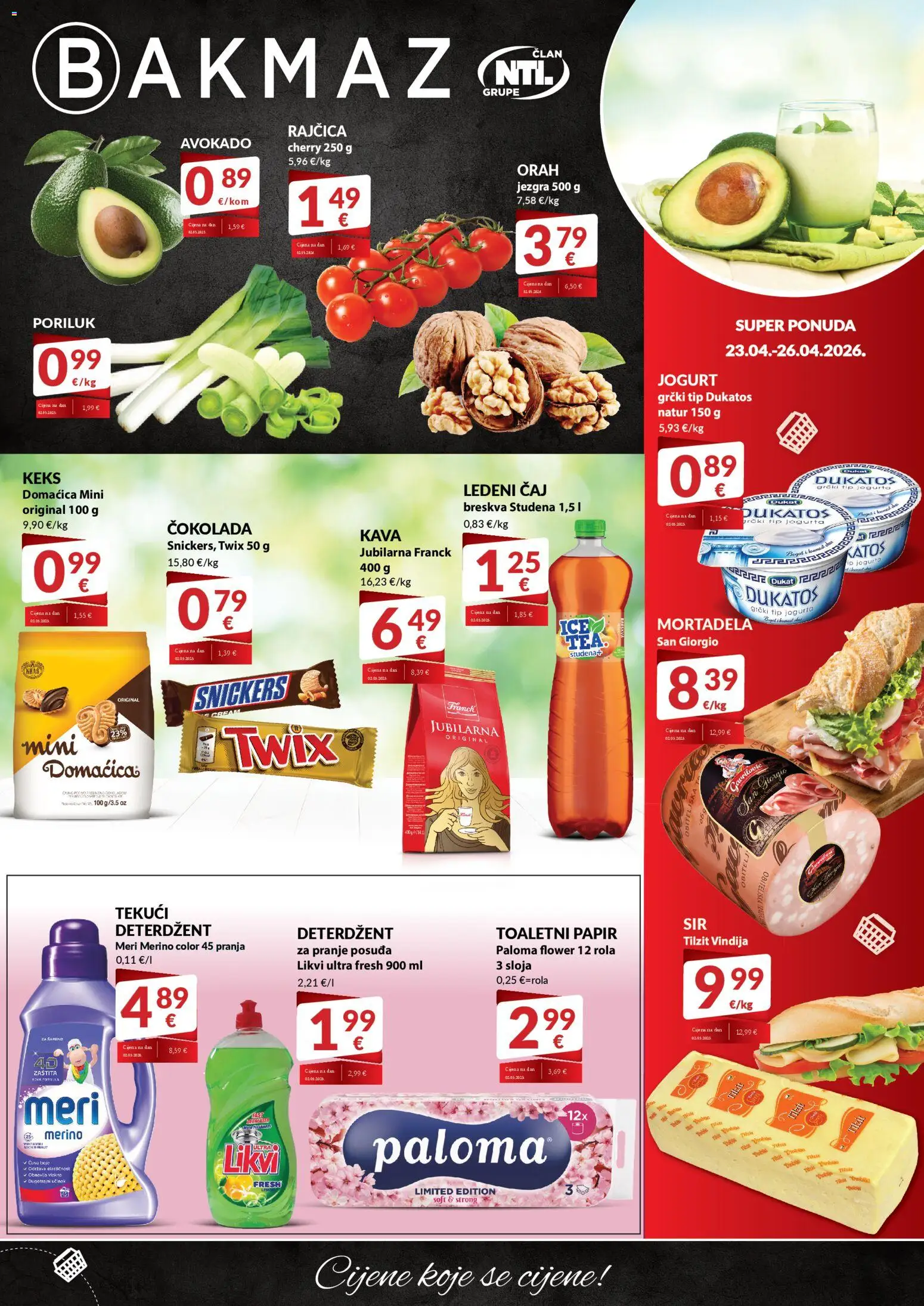 Pregled letka Bakmaz Letak trgovine Bakmaz vrijedi od 23.04.2026
