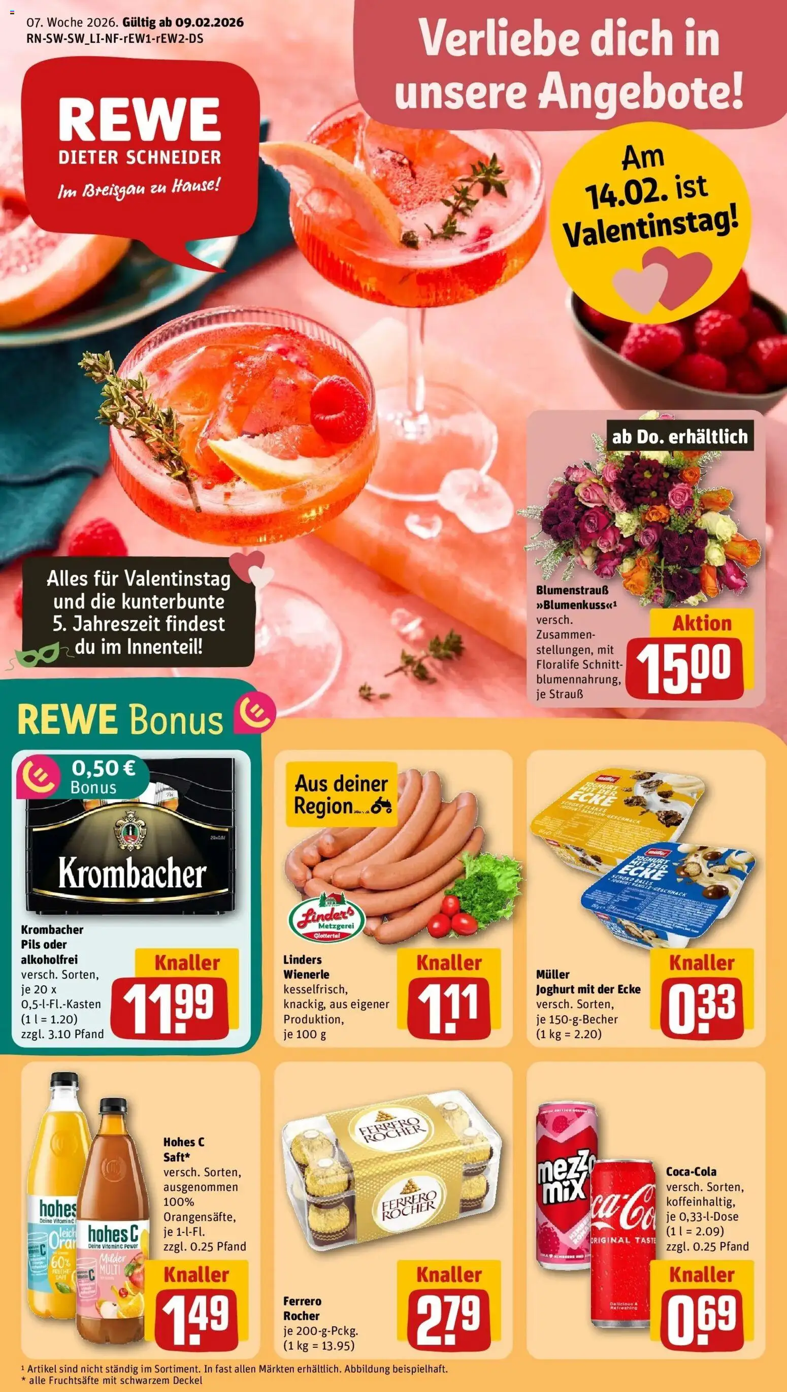 Vorschau von dem Prospekt des Geschäftes Rewe, gültig ab dem 09.02.2026
