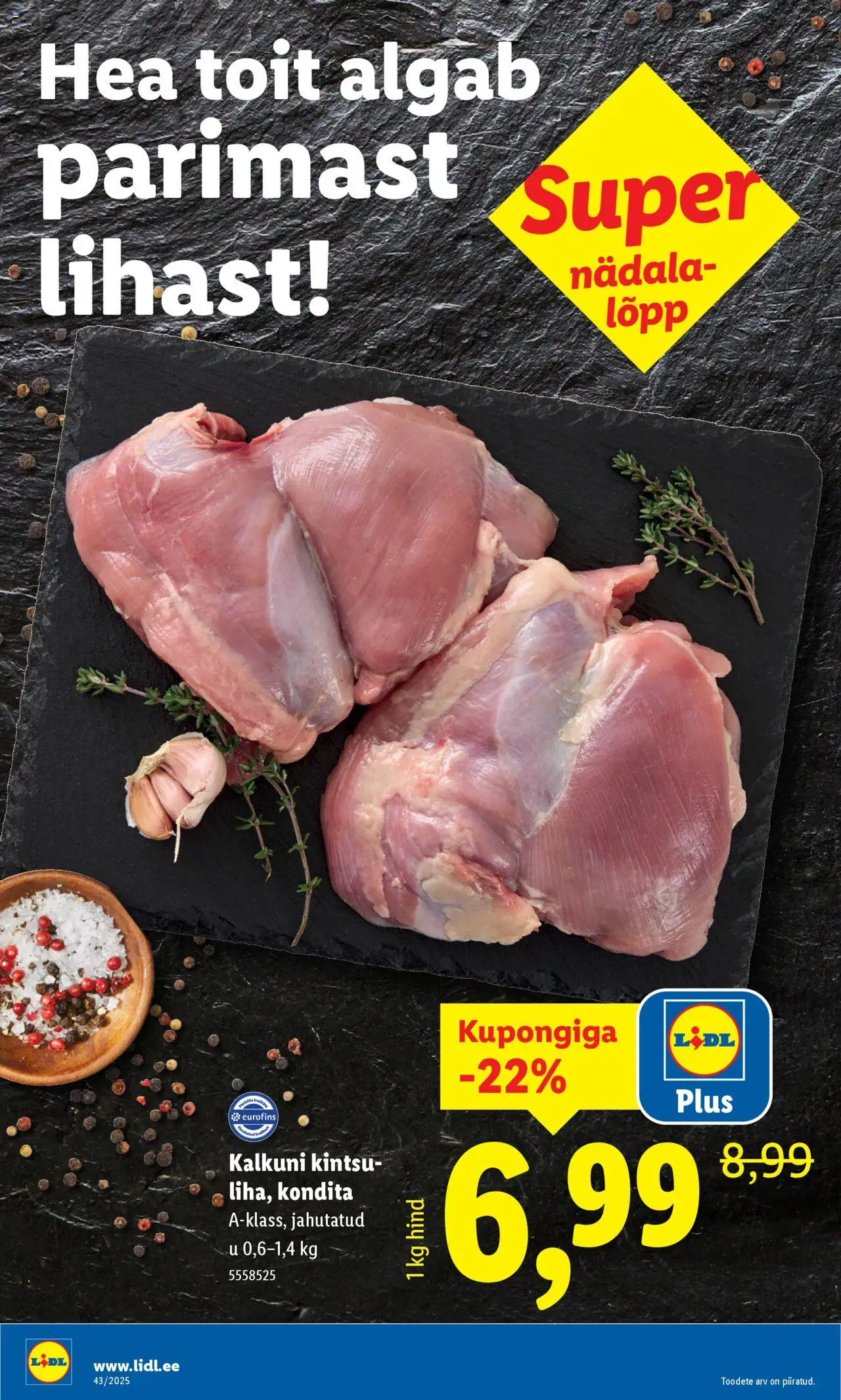 Lidl kliendilehe eelvaade alates 2025.10.20