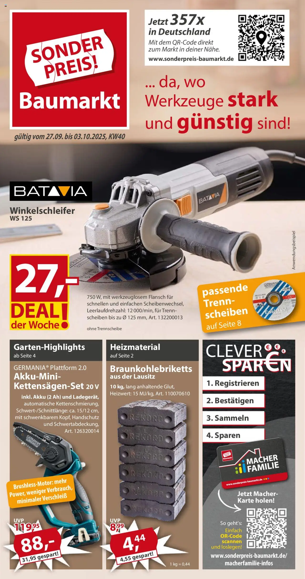 Sonderpreis Baumarkt Prospekt (vom 27.09.2025 - 03.10.2025)